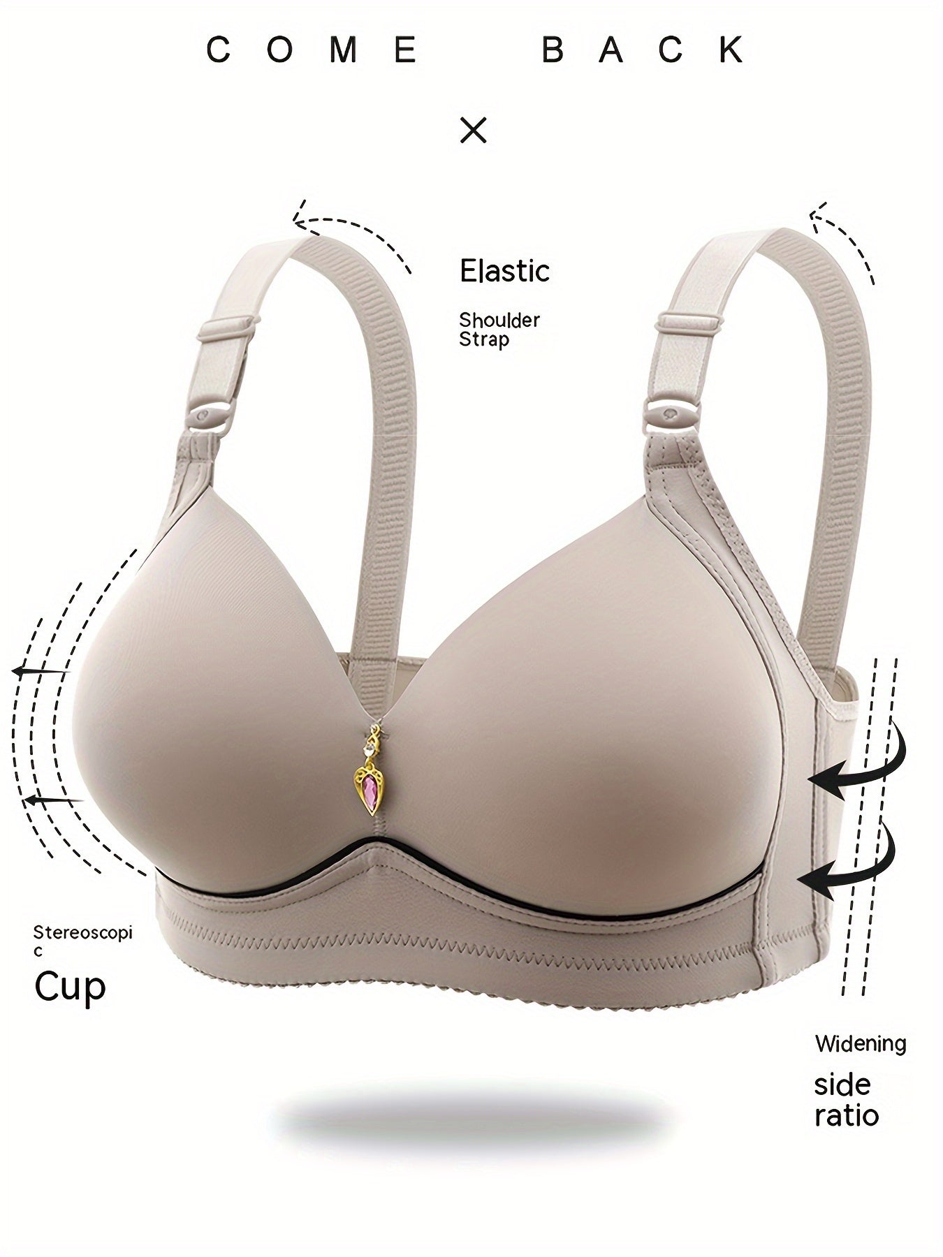Two-Pack Large Size Push-Up Bras No Steel Rings Breathable Comfortable Women’s Lingerie
