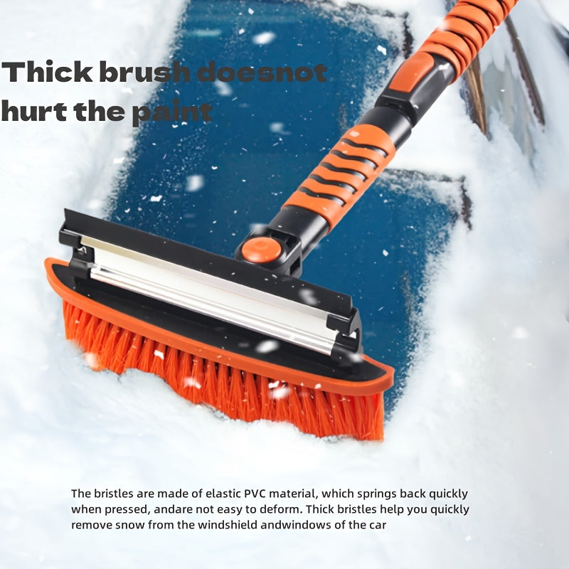 2-in-1 Telescopic Snow Shovel and Ice Scraper Set with Adjustable Squeegee