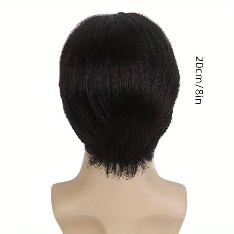 Anime Wig with Bangs Natural Look 3 Colors for Cosplay Halloween Parties