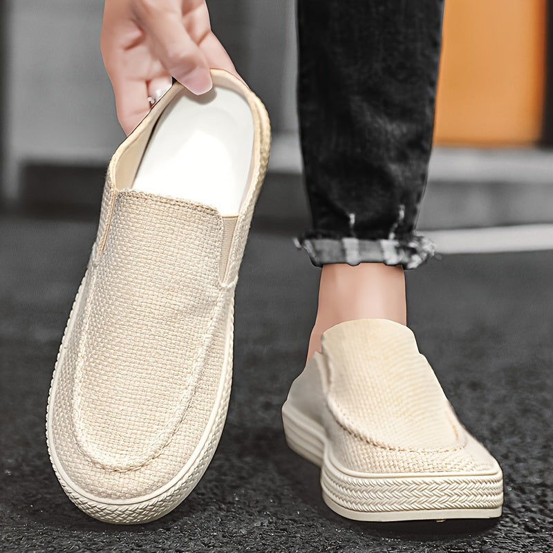 Men's Breathable Hollow Out Slip-On Mule Shoes Casual Fabric Sole