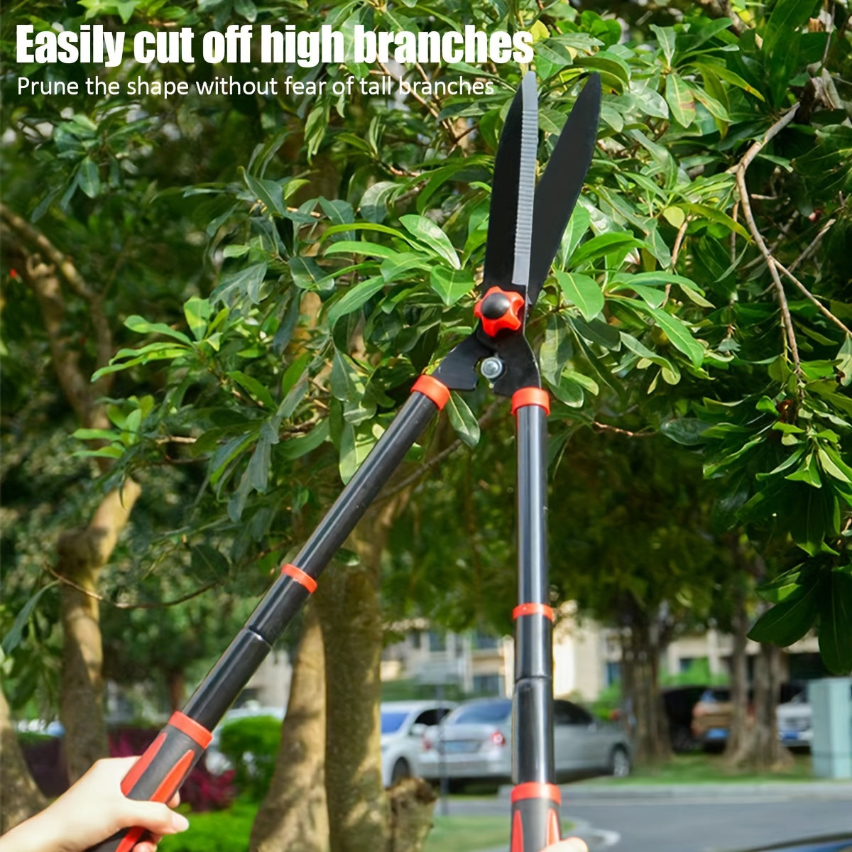 Garden Pruning Shears with Retractable Rubberized Handle High-Carbon Steel Blades for Garden, Flowers, Fruit Trees