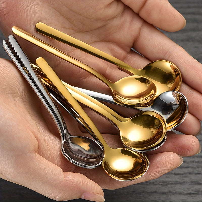 Set of 8 or 16 Stainless Steel Espresso Spoons for Coffee and Desserts