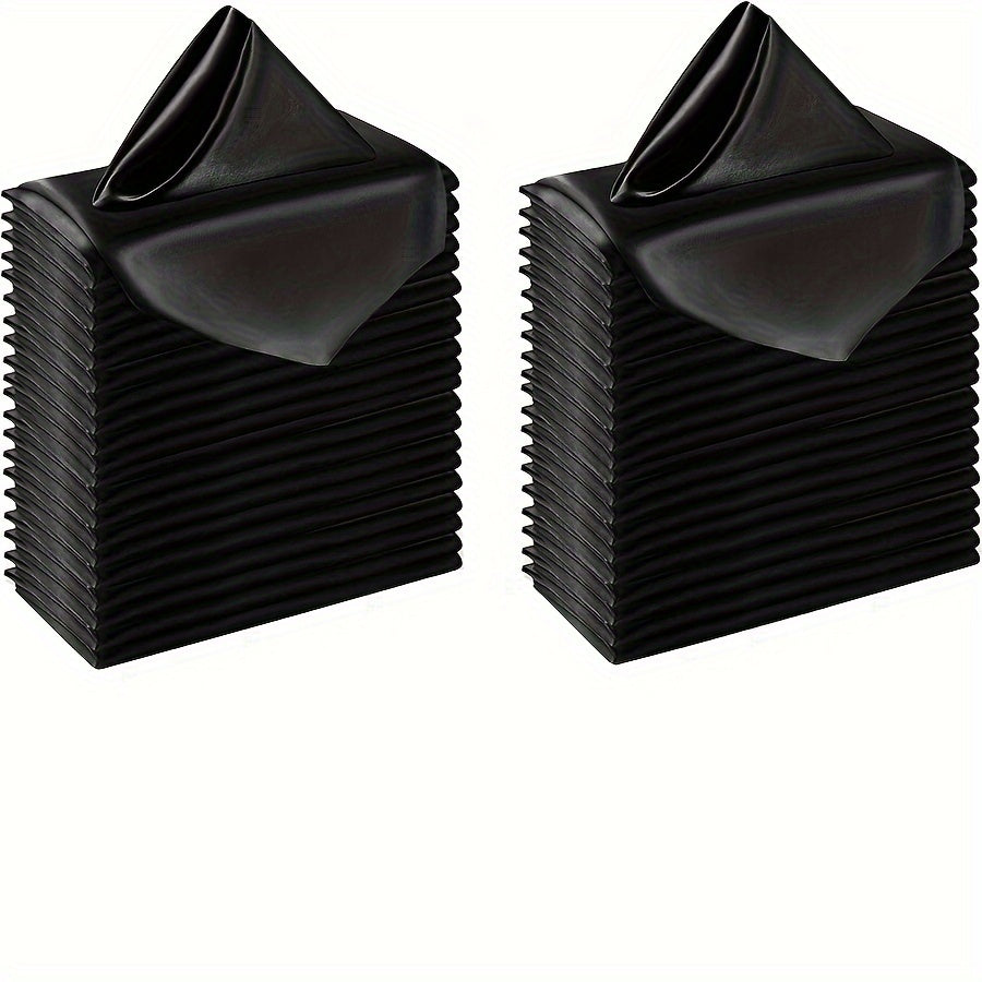 12/24 Polyester Satin Napkins 43.18x43.18 cm Square for Restaurants Weddings Banquets