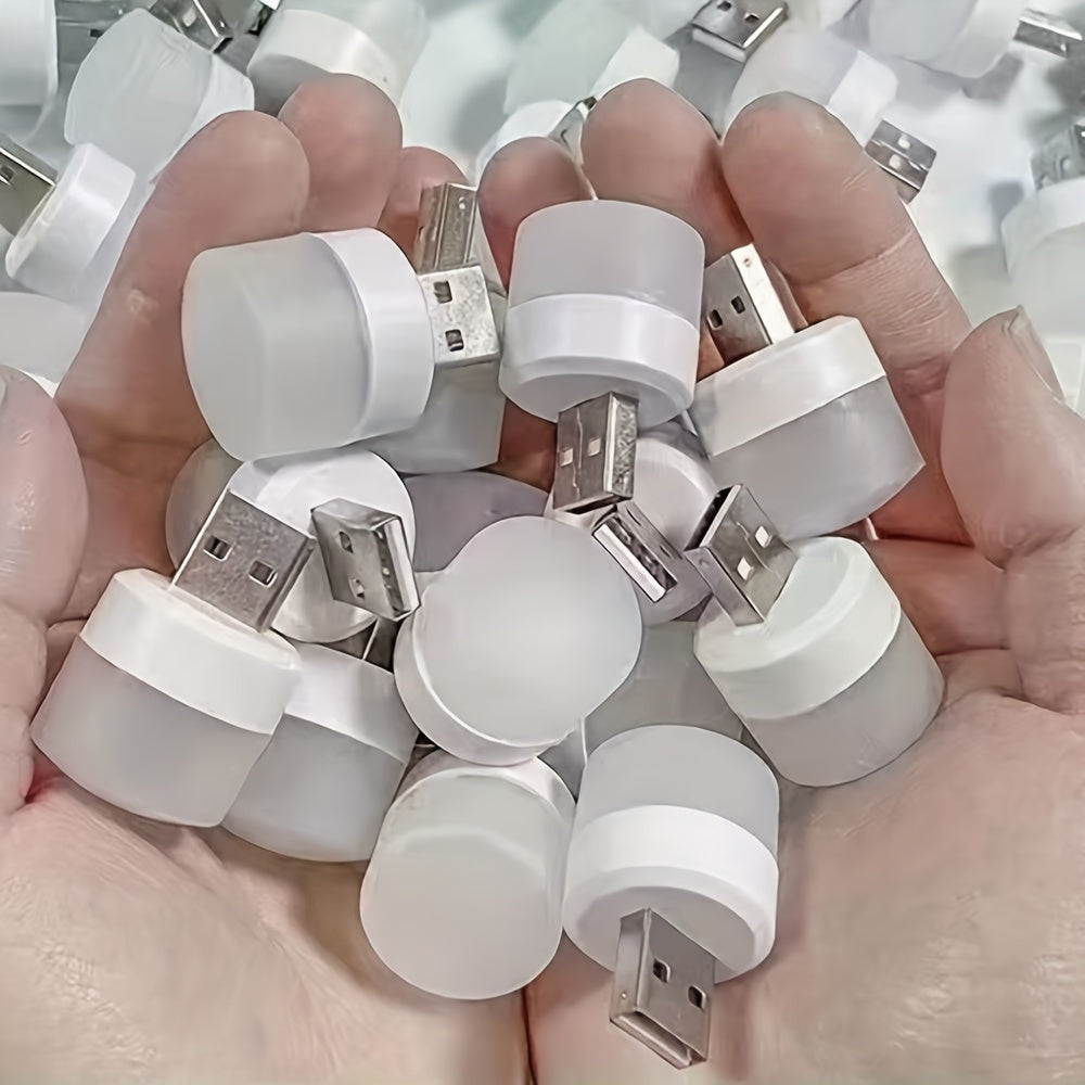 1/5/10 упаковка мини-светильников LCUTML с USB LED - белая настольная лампа, подключающаяся к USB для компьютеров и мобильных устройств, батареи не требуются - идеально подходит для домашнего использования.