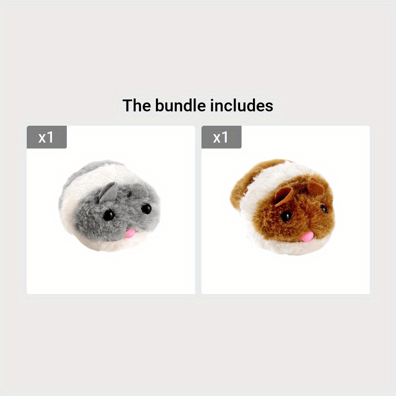 Plush Cat Toy with Mouse Design Shakes and Moves for Cats