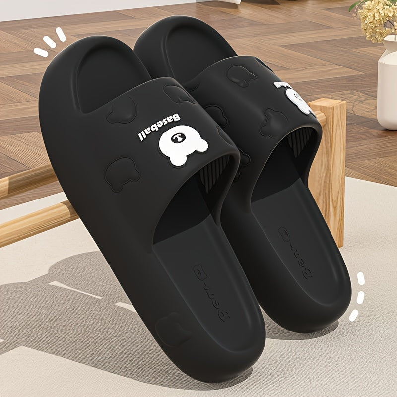Women's Summer EVA Slippers, Comfortable Soft Sole, Cartoon Bear Design