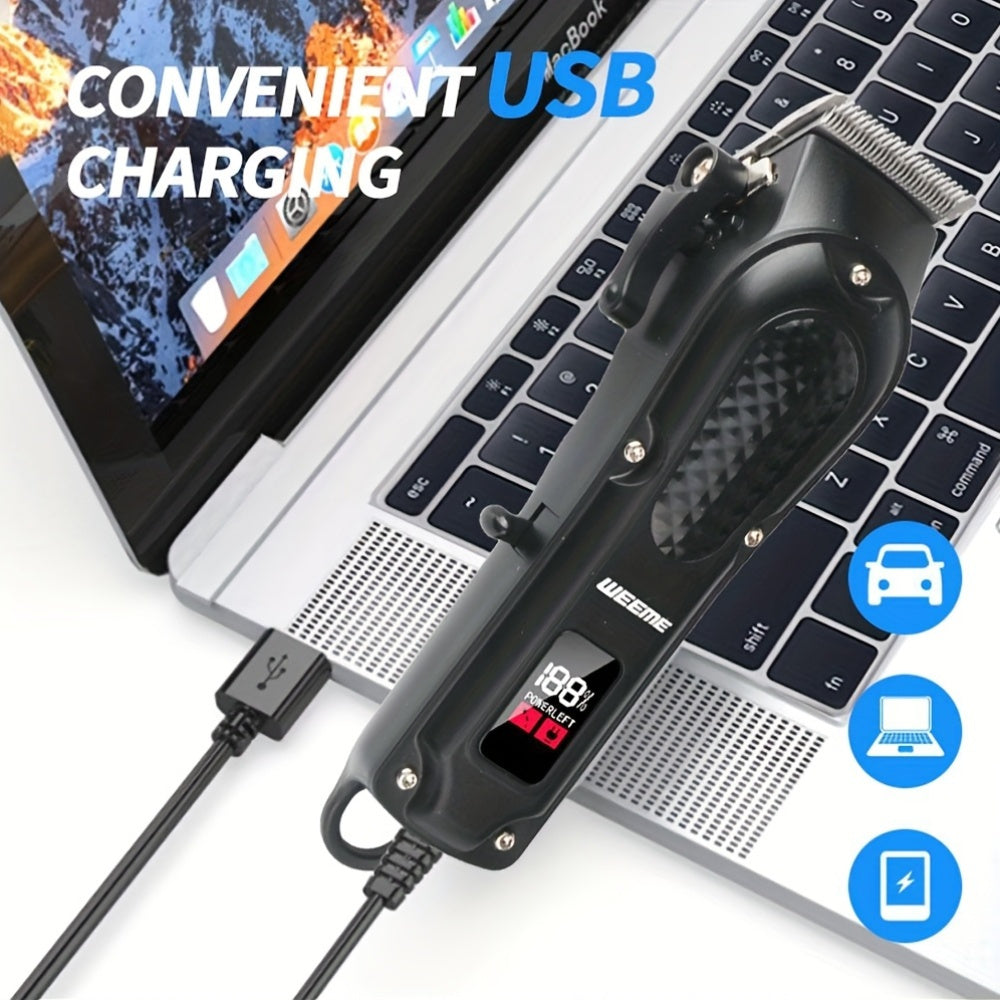 Комплект для ухода за мужчинами "все в одном" с машинкой для стрижки, триммером, бритвой, USB-зарядкой, 36 В, ЖК-дисплеем