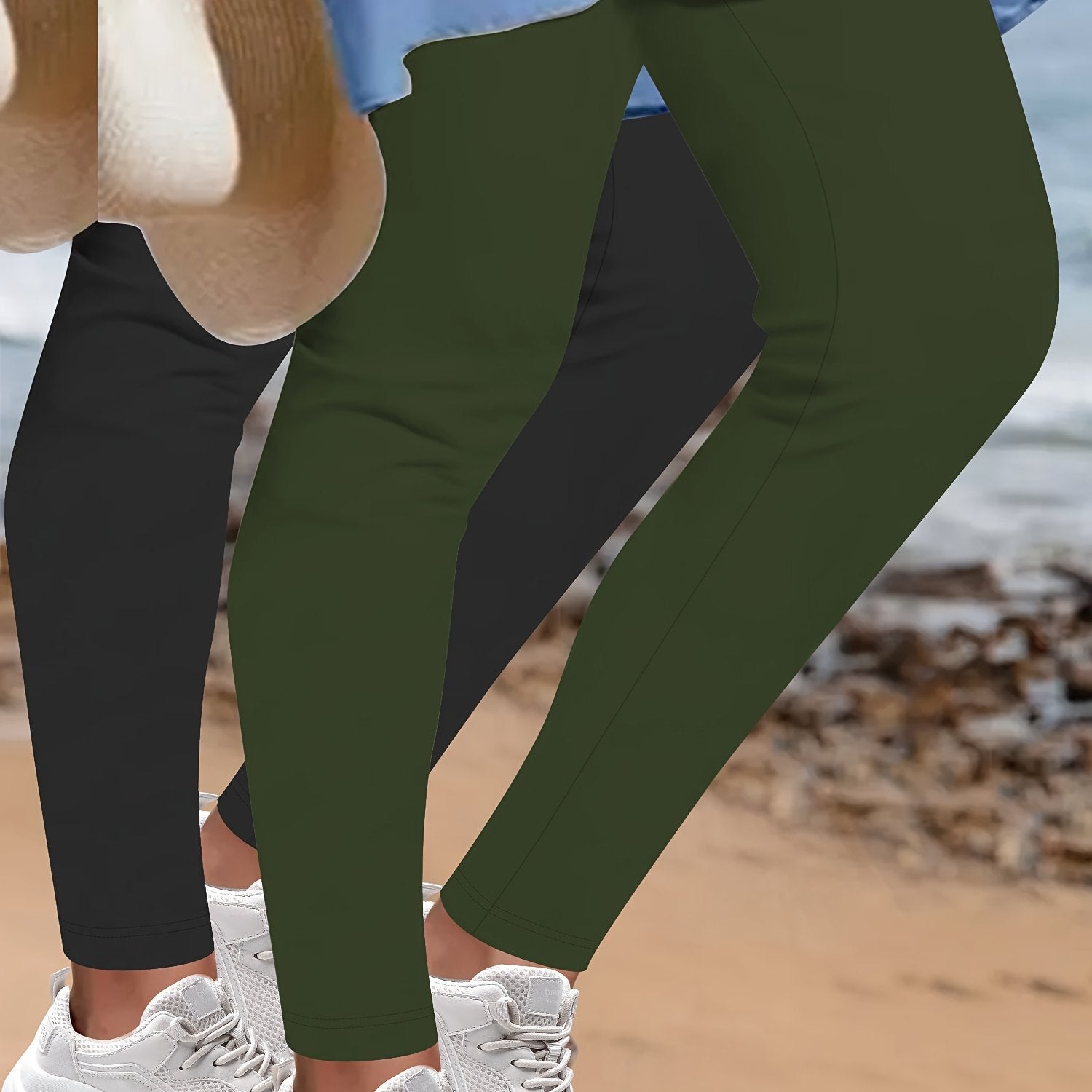 Plus Size Leopard Print Skinny Leggings High Waist Cropped Pants