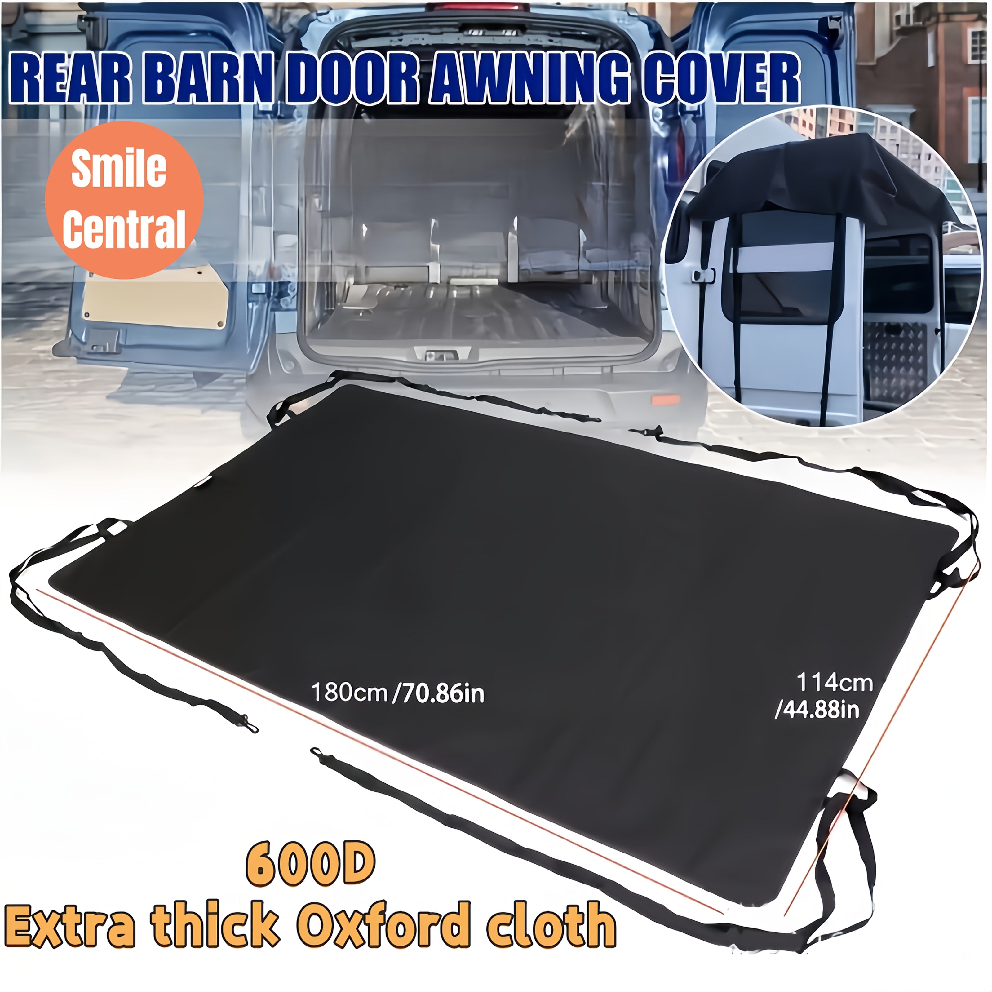 Durable Polyester Awning for Campervans Waterproof Black Easy Setup