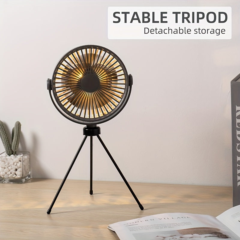 Portable Tripod Table Fan USB Desk Fan High Velocity Durable ABS Compact