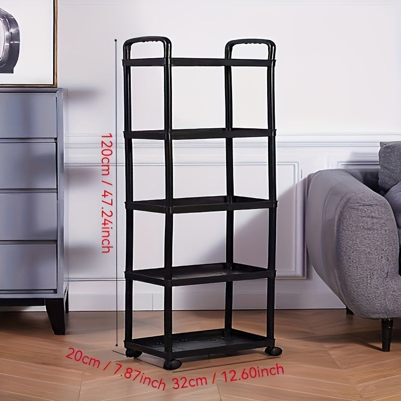 Carro de almacenamiento con ruedas multifuncional con 3/4/5 niveles para cocina, baño y sala de estar