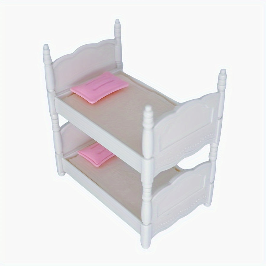 Modelo de litera de dormitorio miniatura para decoración y colección