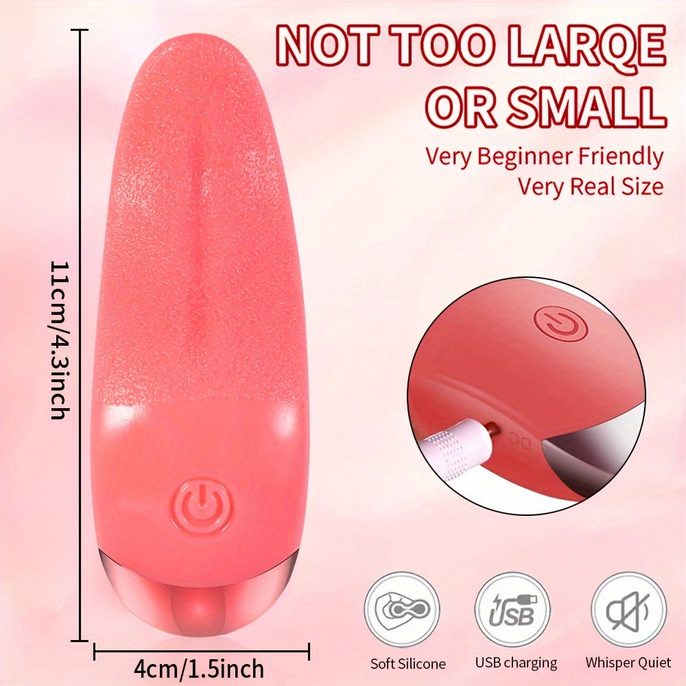 Female Tongue Vibrator Mini Wireless Rechargeable Clitoral Stimulator