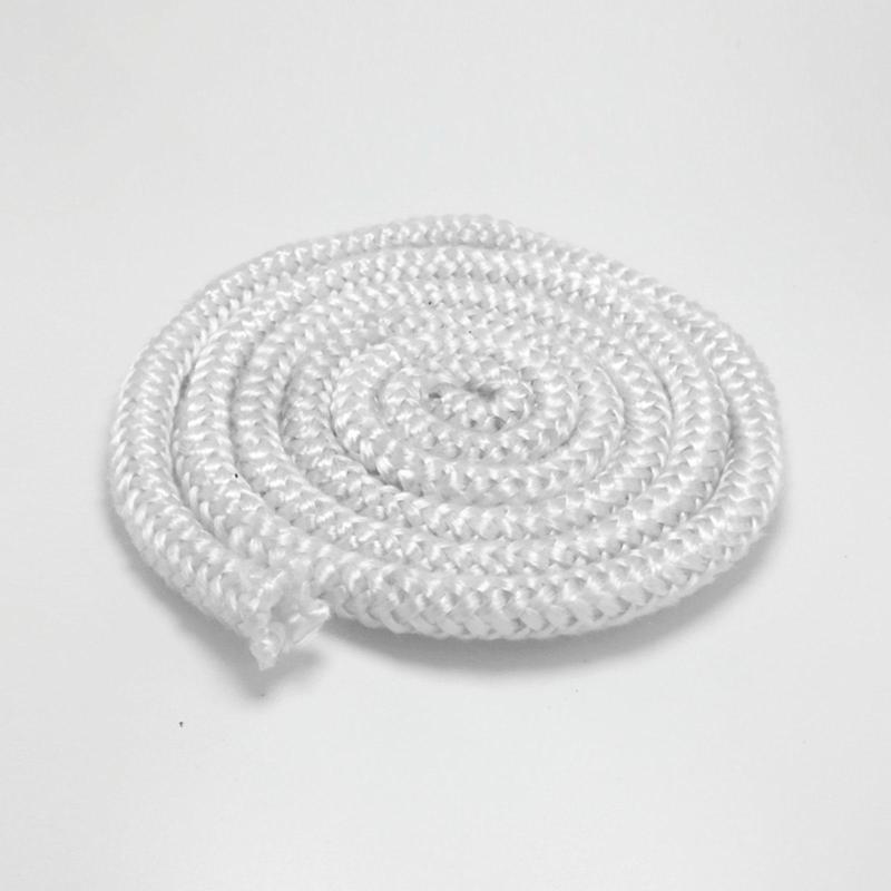High-Temperature Resistant Fiberglass Fireplace Seal Rope 14mm x 2m White Gasket for Wood Stove Doors
