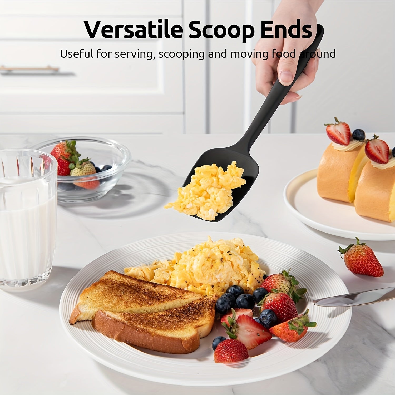 Set of 4 Silicone Spatulas Heat Resistant Up to 600°F Nonstick Safe BPA-Free