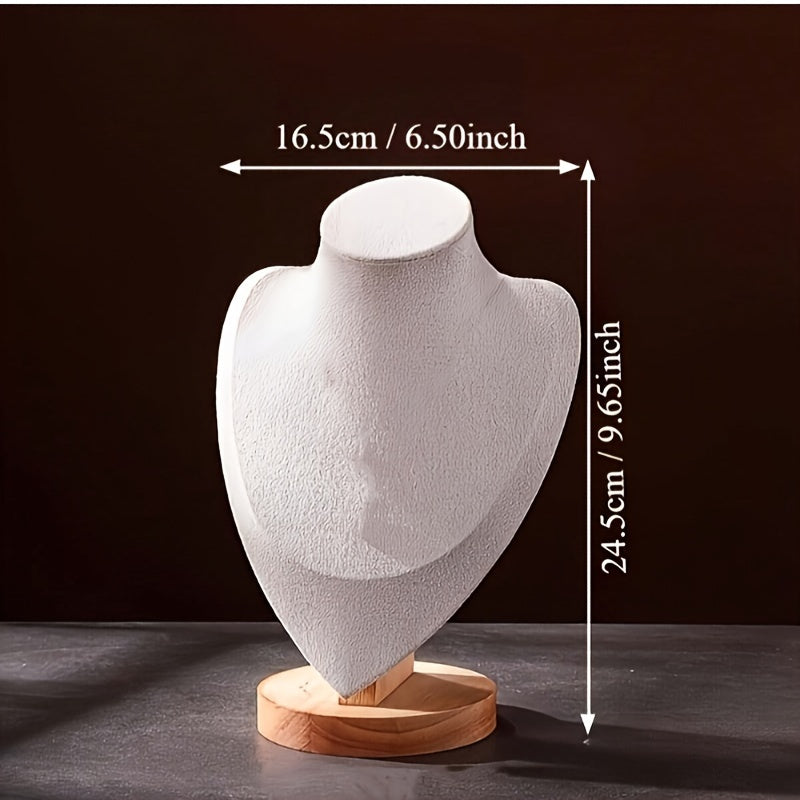 Wooden Jewelry Stand Mannequin for Necklaces Dresser or Retail Display