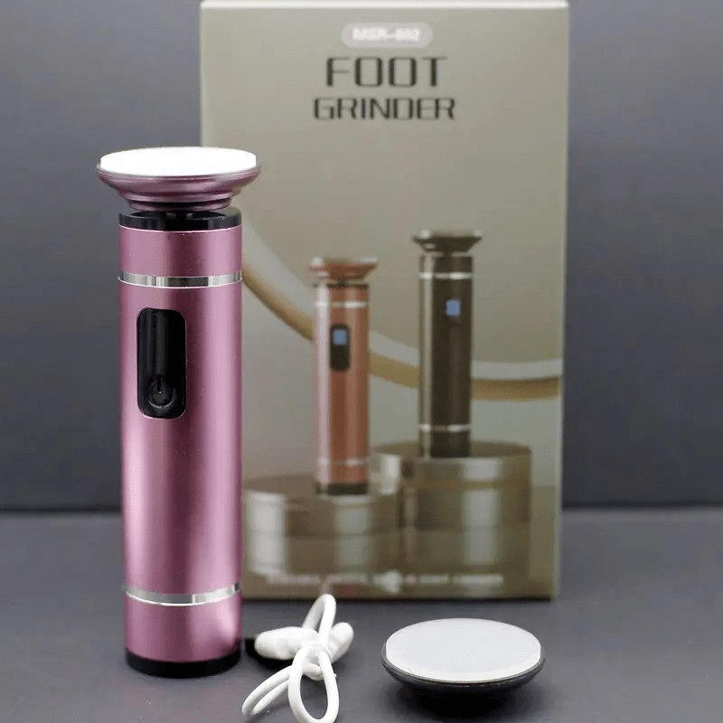 Electric Foot Grinder USB Rechargeable Digital Display Heel Callus Remover Light Beige