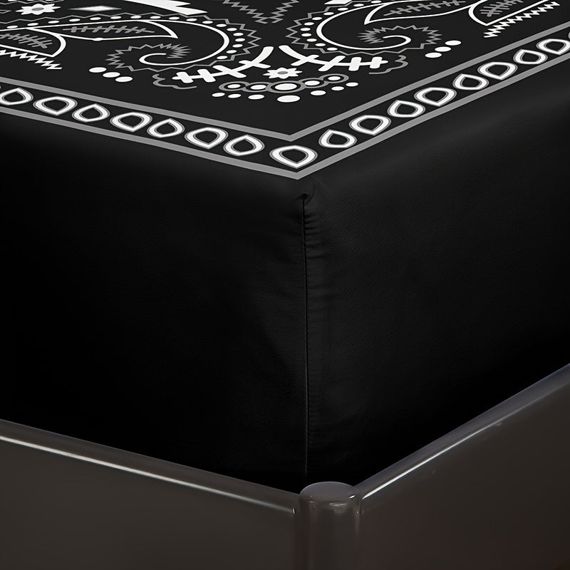 Boho Chic Paisley Chop etilgan yostiq qopqog'i va yotgan to'shak to'plami, nafas oladigan polyester