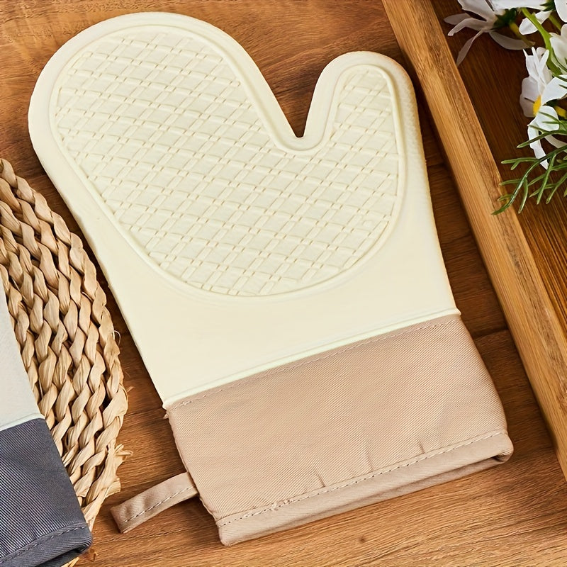 Silicone Rubber Kitchen Gloves Heat-Resistant Anti-Slip Durable Oven Gloves