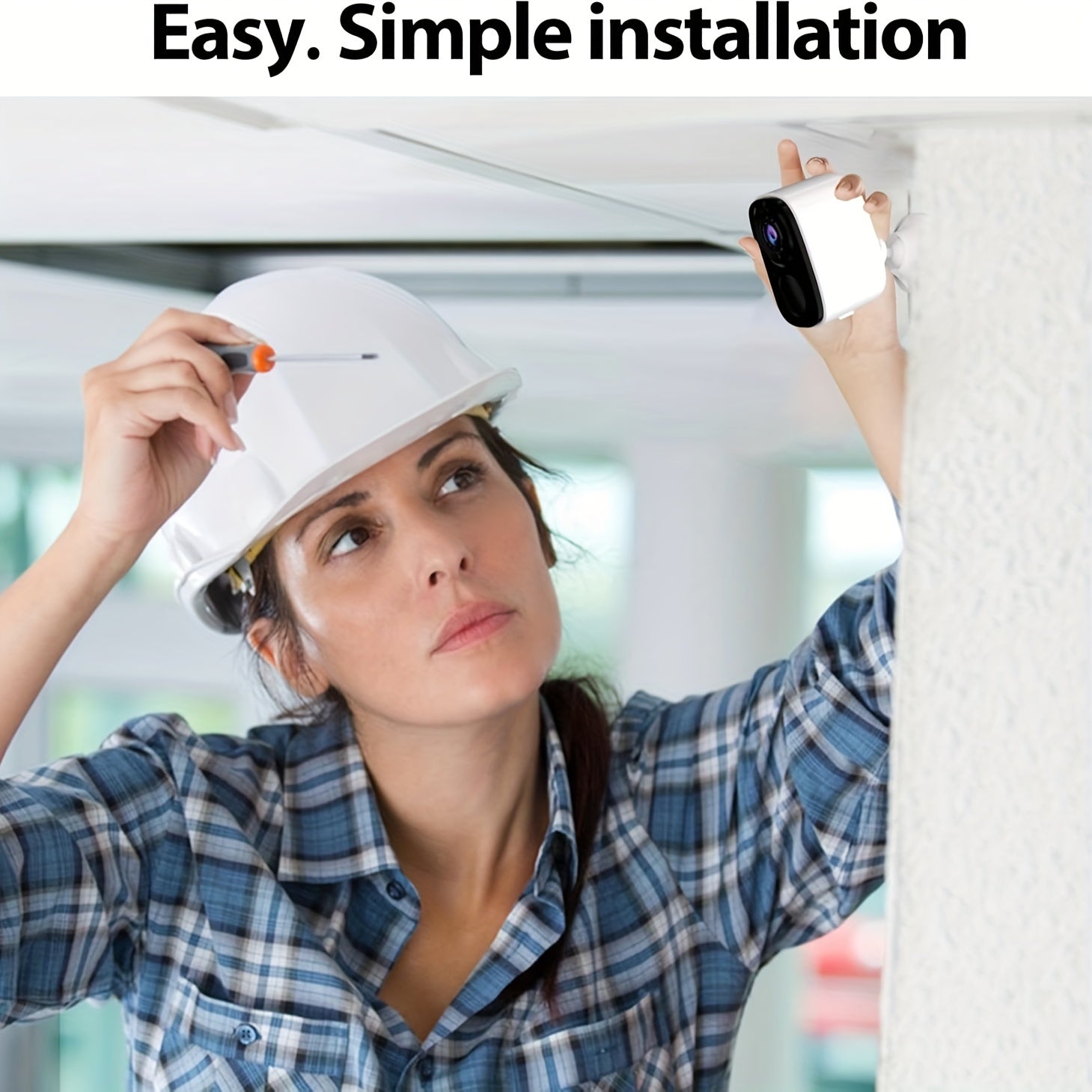 2K Batareya bilan ishlaydigan WiFi xavfsizlik kamerası, PIR harakatni aniqlash, kechqurun ko‘rish va ikki tomonlama audio bilan