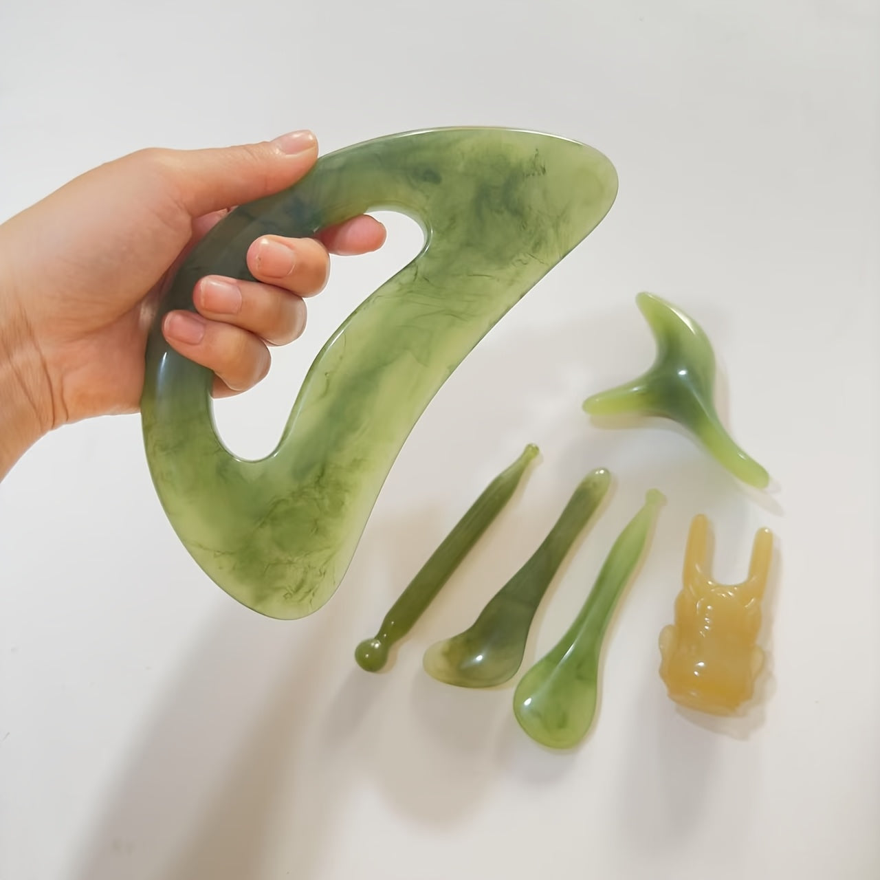 Универсальный скребок для тела для дренажа, массажа плеч, шеи, спины, живота, ног, лимфодренажа, иглоукалывания сухожилий и терапии по меридианам.