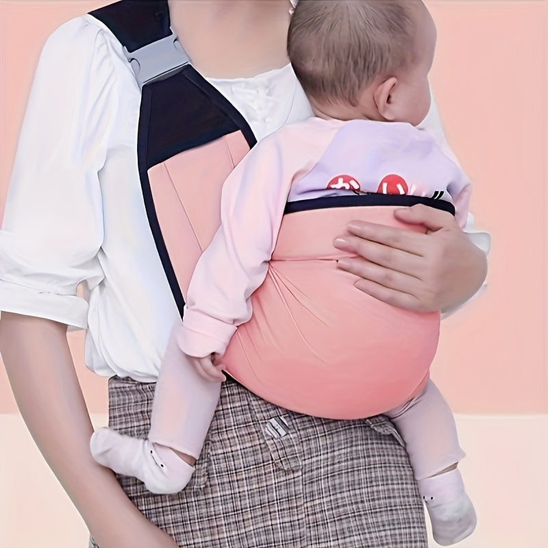Adjustable Baby Carrier with Stripes Cotton Blend Secure Buckle for Infant Travel