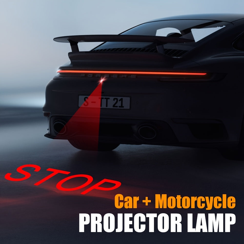 GCYS LED Neon Skull xavfsizlik chirog'i avtomobillar va mototsikllar uchun - mustahkam joylashadi, to'qnashuvlardan ogohlantiradi, 12-24V uchun simli, bezak chirog'ini proyeksiya qiladi.