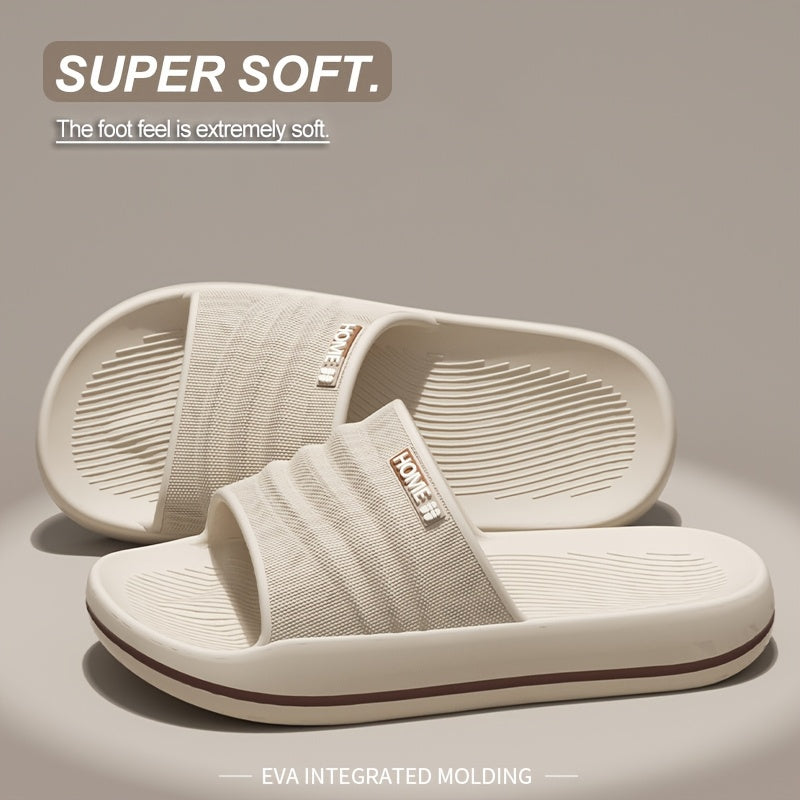 Zapatillas de interior para hombre con suela gruesa de EVA, antideslizantes, antimanchas, casuales, minimalistas, para todas las estaciones