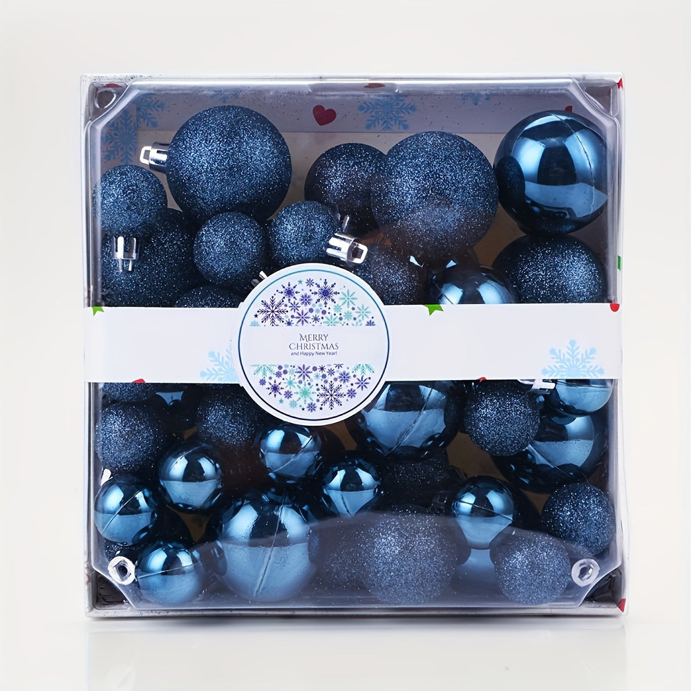 Juego de 44 adornos navideños para decoraciones y fiestas temáticas de plástico