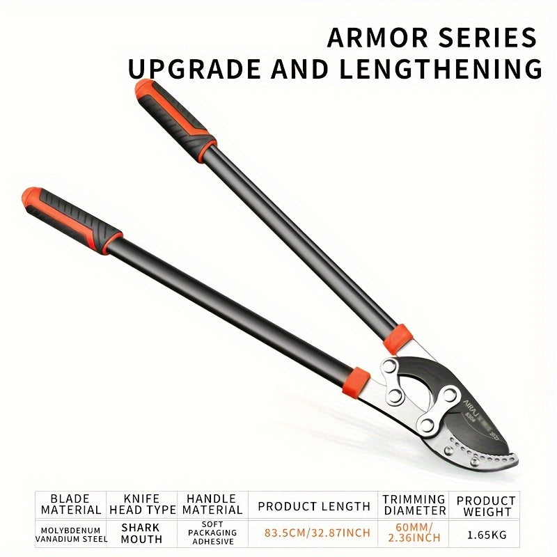 Heavy-Duty Pruning Shears Alloy Steel Blades Ergonomic Grip Garden Fruit Tree Trimming