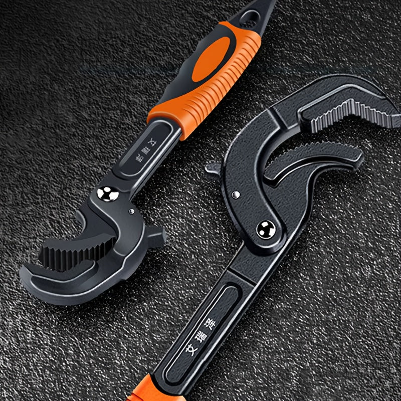 Multifunctional Pipe Pliers with Adjustable Wrench and Automatic Lock for DIY Maintenance