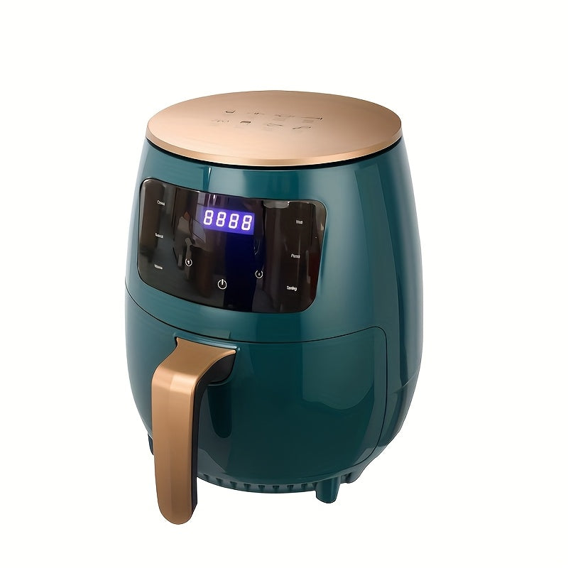 Katta 4.5L sig‘imli havo fritüri, tutunsiz, teginish bilan boshqariladigan, yog‘siz pishirish