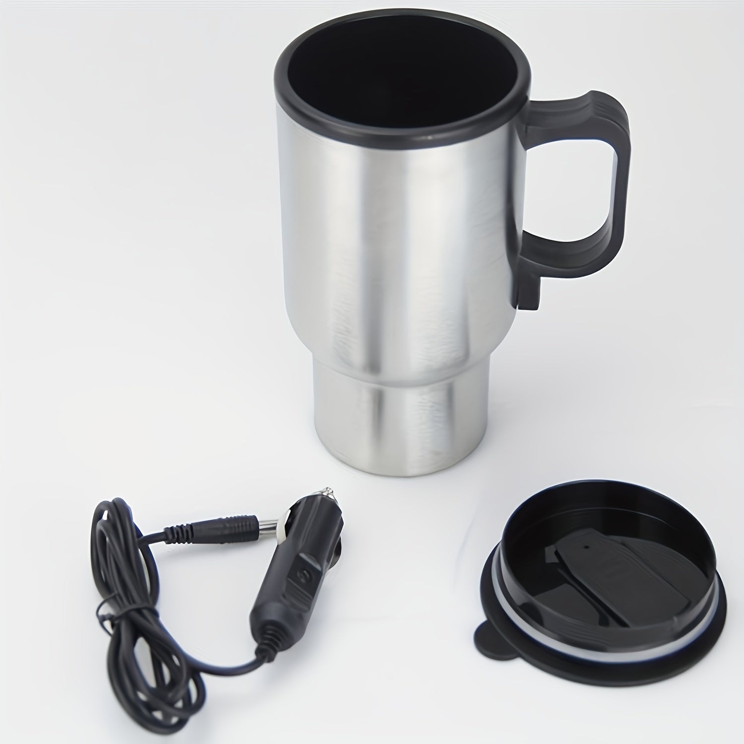 Stainless Steel 450ml Electric Heating Mug Car Travel Coffee Kettle