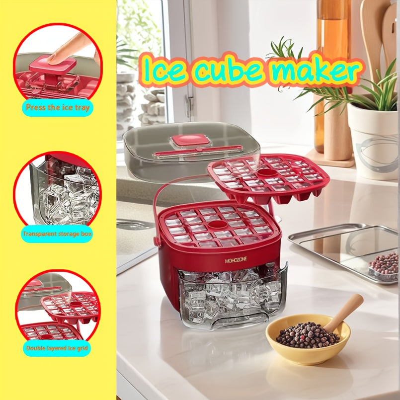 Home Ice Maker 50 Grid Portable Food Grade Plastic No Electricity Needed