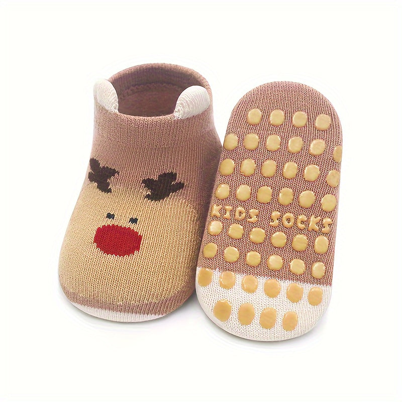 Baby Socks Non-Slip Cotton Infants Toddler 0-3 Years Knit Fabric Pack of 1