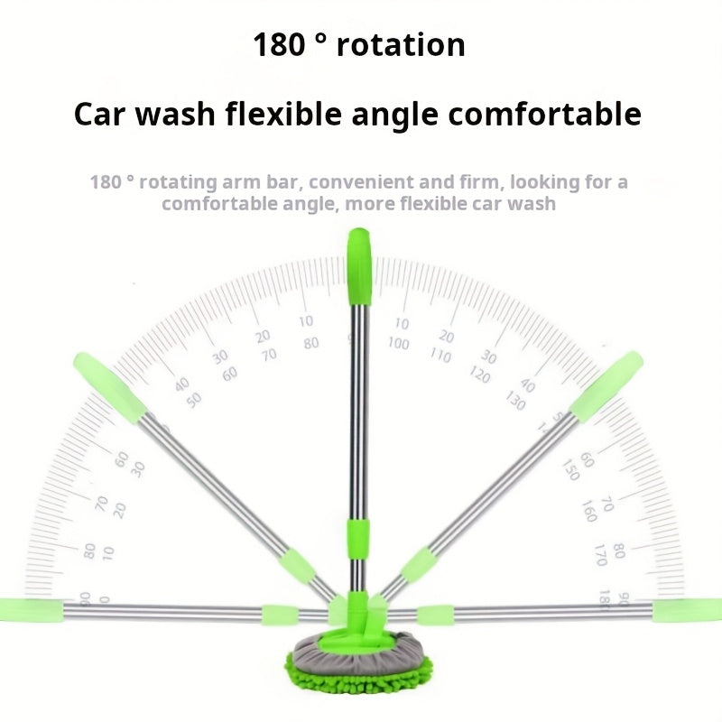 Kit de limpieza de coches 13 piezas, mopa extensible, cepillos de fregar, limpiador de neumáticos, plástico duradero