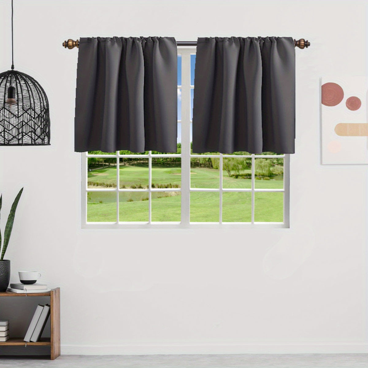 Silvery Rod Curtain for Heat Insulation and Blackout, Room Darkening, 1 Piece