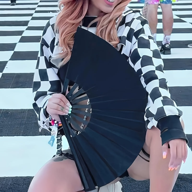 Adult 10-Inch Tai Chi Hand Fan for Square Dancing Performance