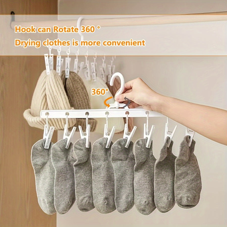 8 Pack Clothespins for Drying Socks and Underwear in Dorms and Homes