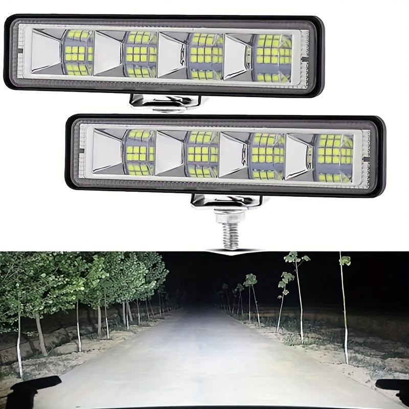 2PCS 72W LED Light Bar Offroad SUV ATV Truck Tractor Boat 12V 24V