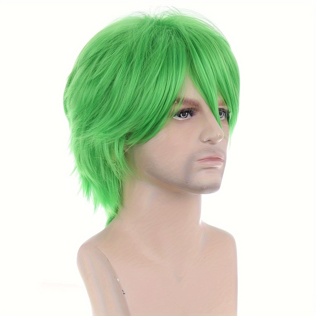 Unisex Curly Full Top Anime Cosplay Wig Head Cover for Costume and Party