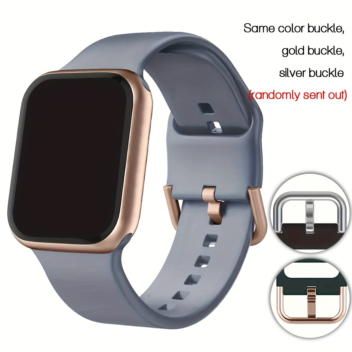 Sport Silicone Watch Band for Apple Watch Series 1-10 Compatible with 38mm to 49mm Men Women