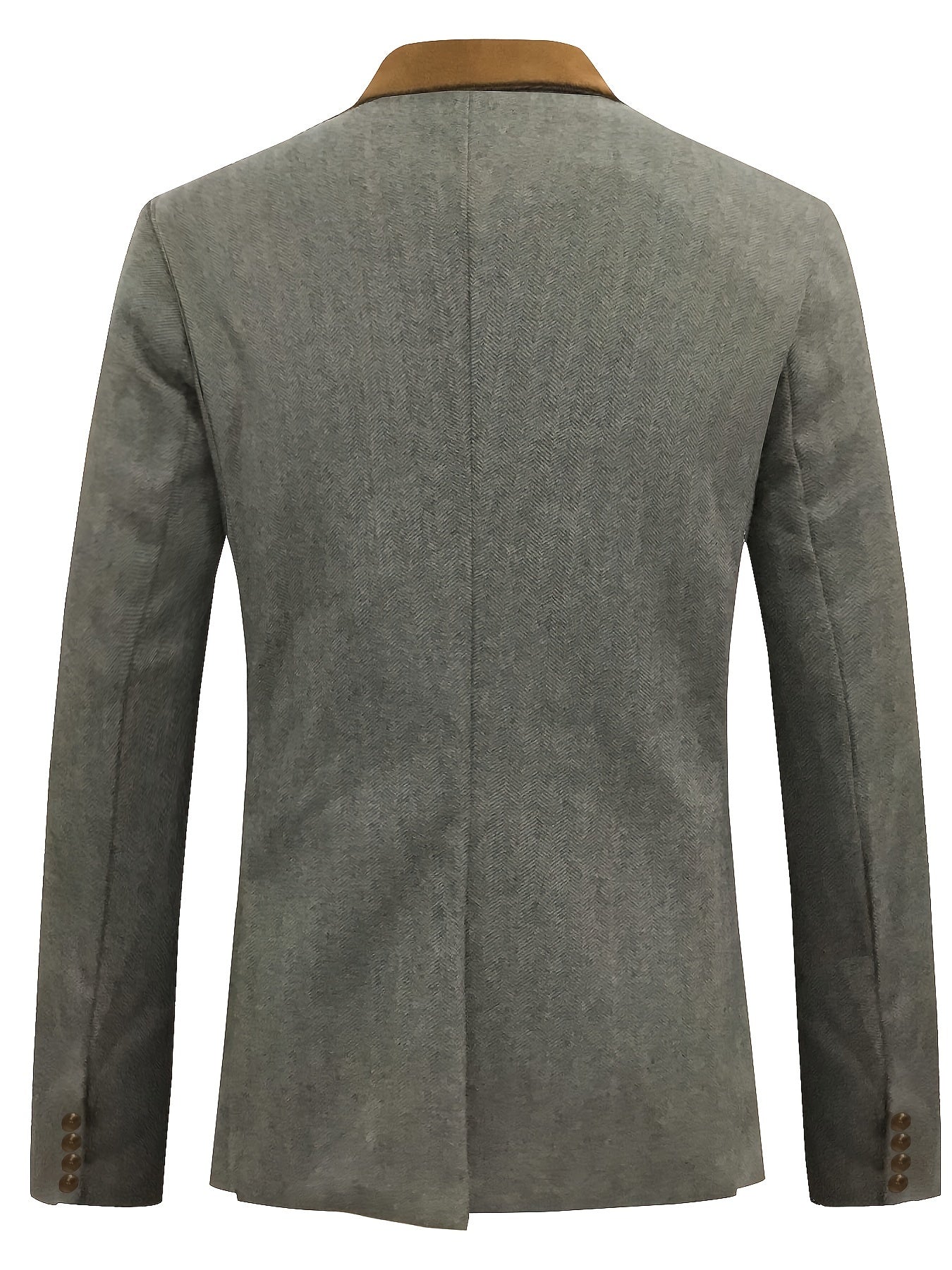 Мужской пиджак из полиэстера с крупным рисунком, с вырезом-отложным воротником и пуговицами для работы и повседневной носки