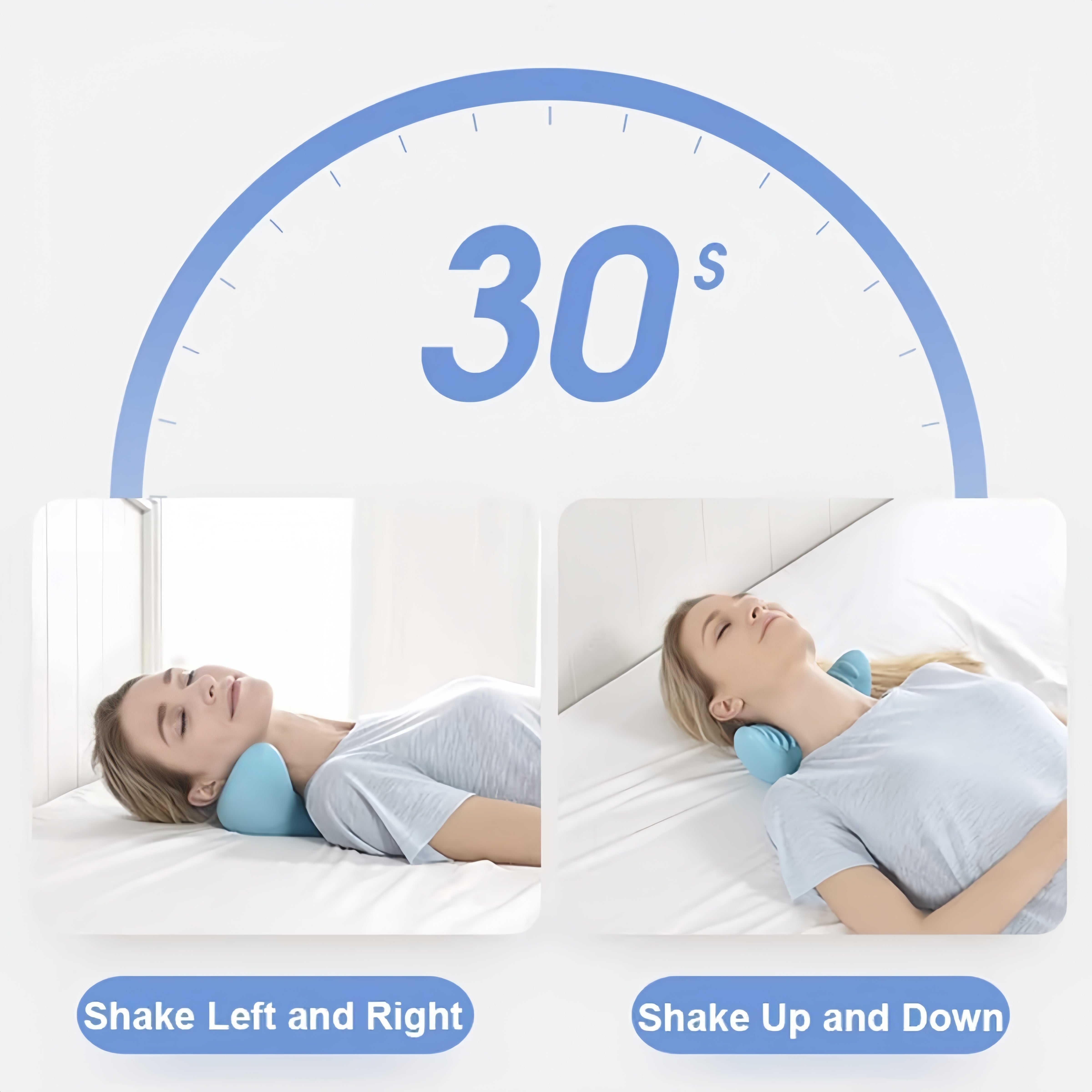 Подушка для массажа шеи с кривой C и шишками для шеи для облегчения боли и поддержки осанки