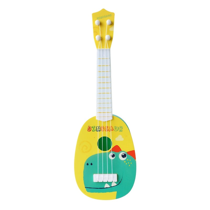 Children's Musical Instrument Ukulele Toy for Kids Age 3+ Durable Plastic Yellow Green