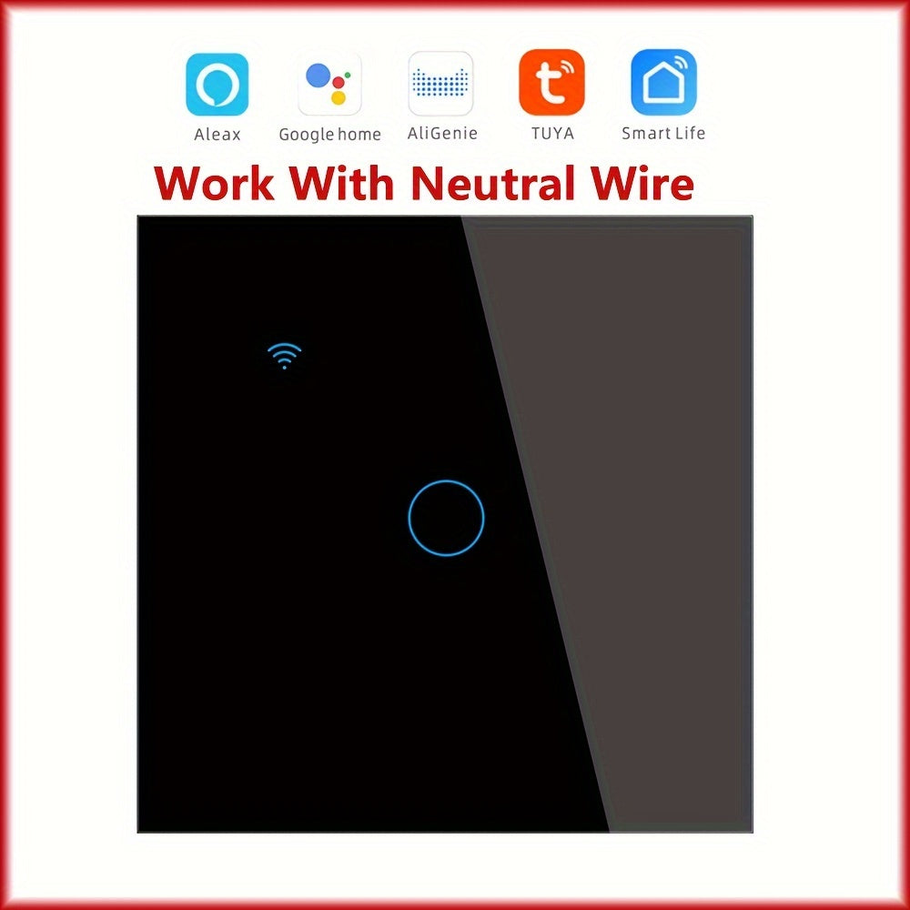 WiFi Smart Light Switch Single Pole Voice Control Compatible with Alexa and Google Assistant