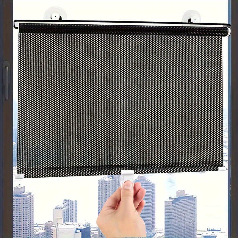 Black PVC Twill Roller Blinds for Windows and Balconies Heat Insulation Non-Perforated