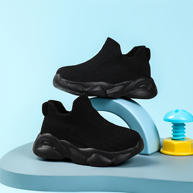 Infants Toddlers Slip-On Sneakers with Anti-Slip EVA Sole Fabric Upper All-Season