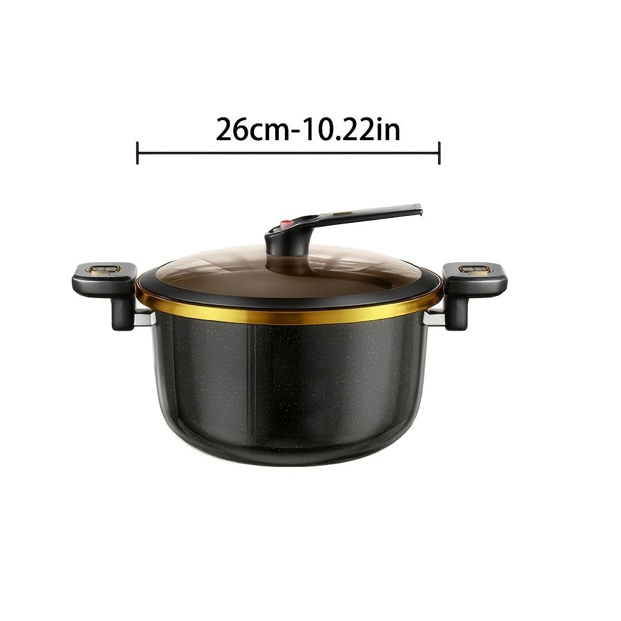 Enamel Cast Iron Soup Pot Large Capacity Slow Cooker Induction Compatible