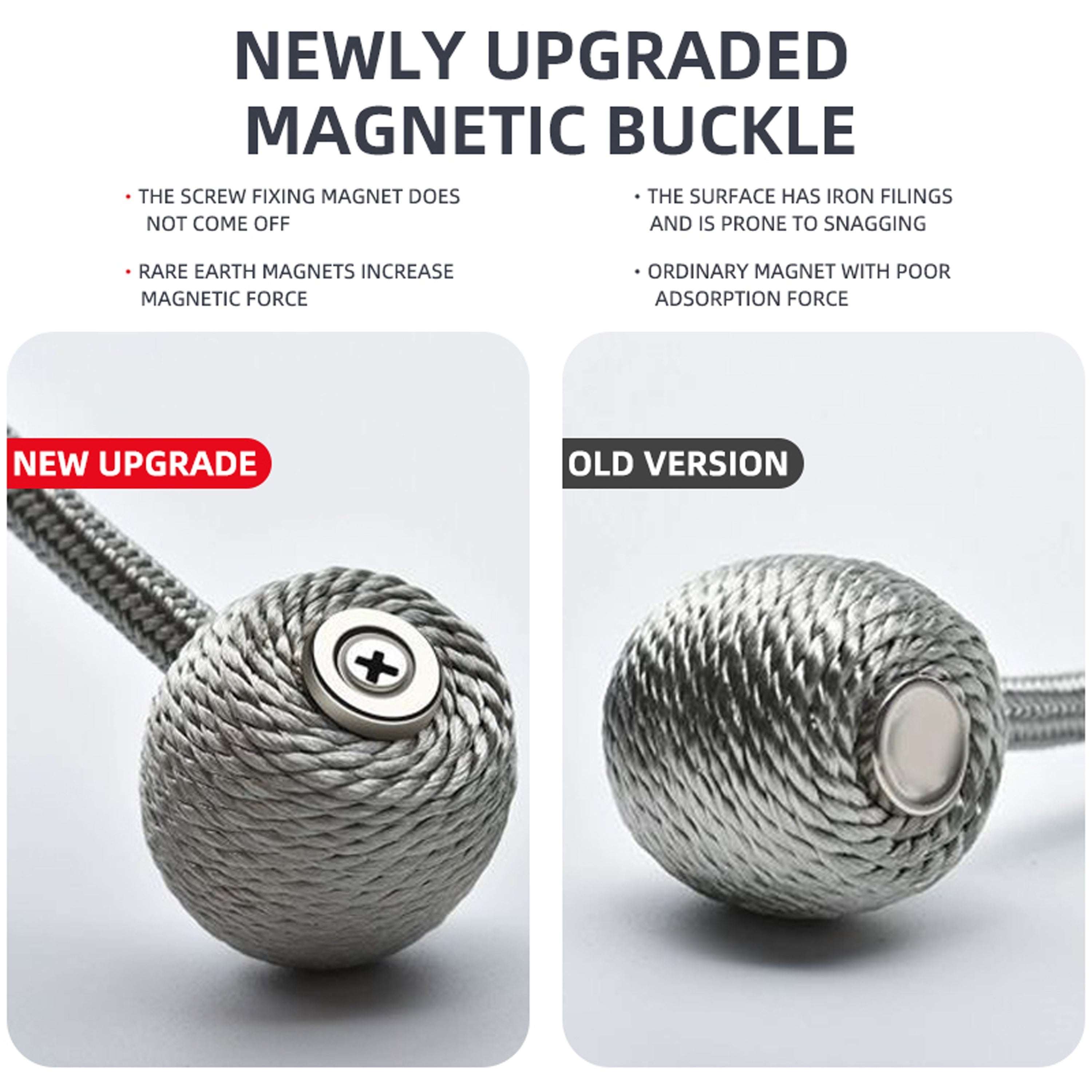 Set of Two Magnetic Curtain Tiebacks Polyester Twisted Rope Easy to Install Durable